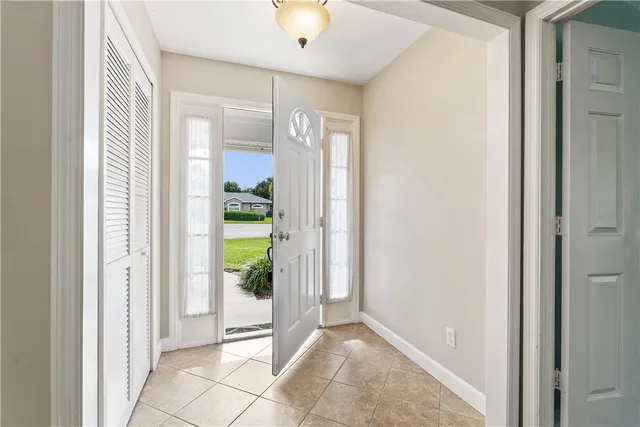 a view of an entryway of a house