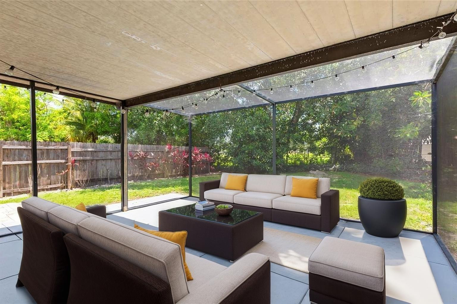 22840 Markham Way Boca Raton, FL 33428 - Photo 19 of 30 a view of a patio with couches chairs and a potted plant