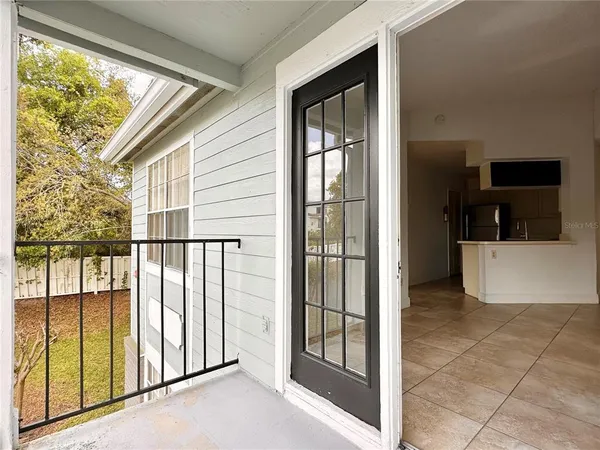 a view of front door of house