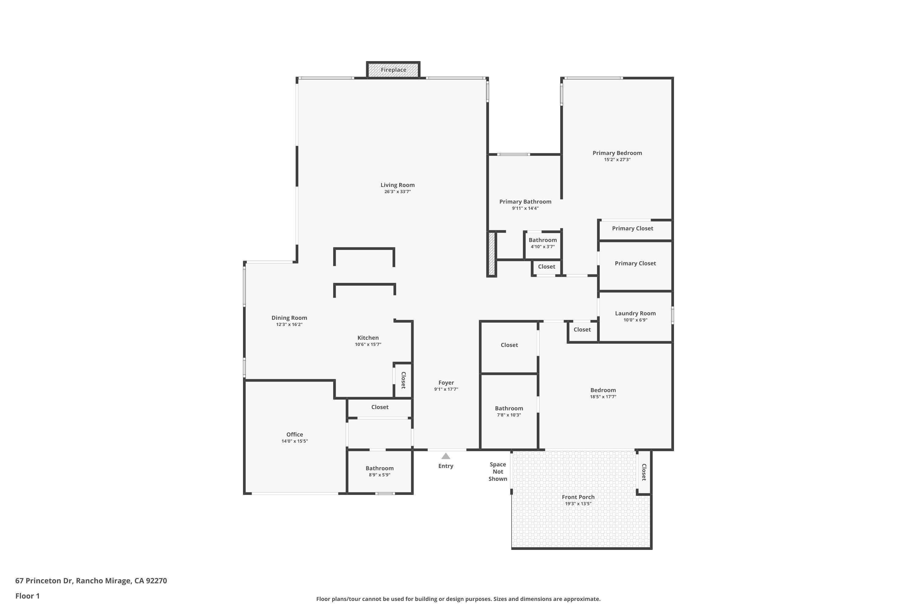 67 Princeton Drive Rancho Mirage, CA 92270 - Photo 63 of 63 1-Floor-Plan