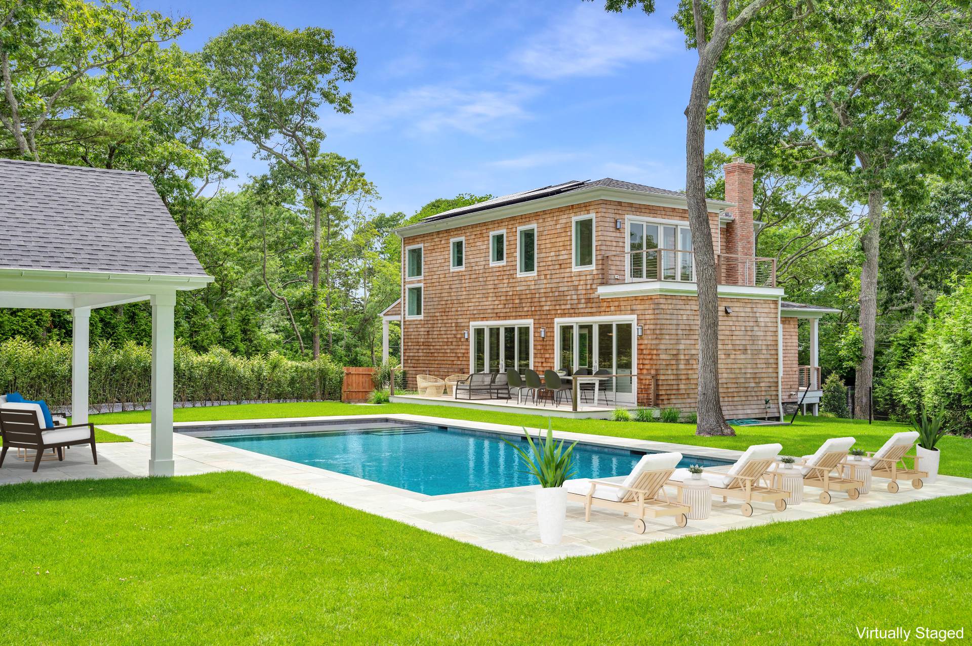 138 Big Fresh Pond Road Southampton, NY 11968 - Photo 3 of 43 a view of a house with a yard deck and a slide
