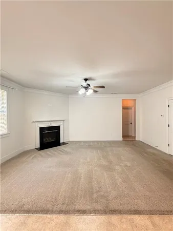a spacious bathroom with a double vanity sink and a mirror