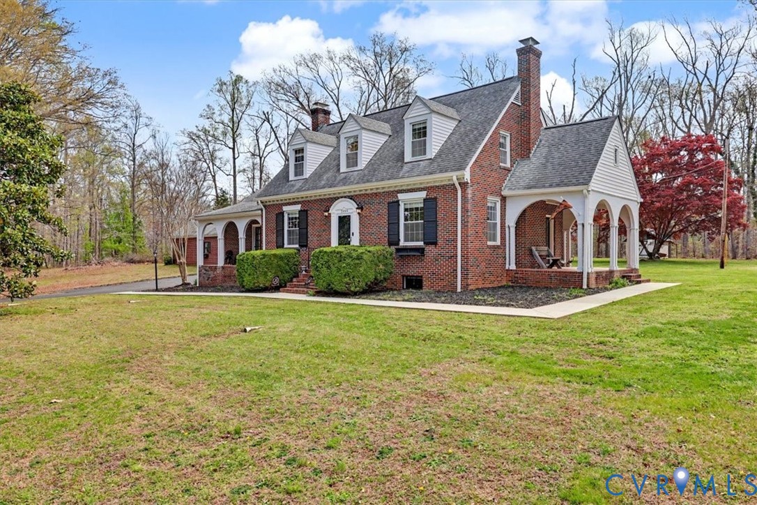 2800 Nottoway Boulevard Victoria, VA 23974 - Photo 2 of 45 Cape cod house featuring a chimney, brick siding,