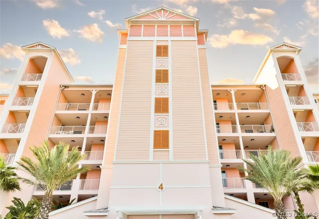 a front view of a building