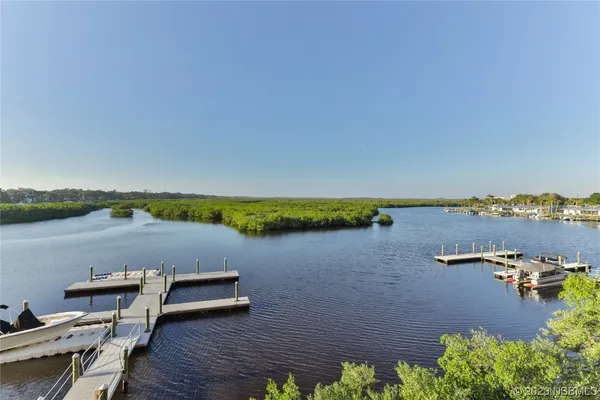 a view of a lake with mountain view