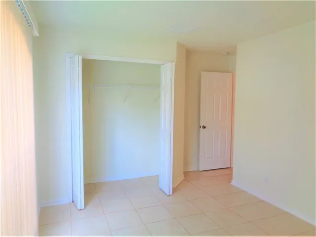 a view of a small space with a window