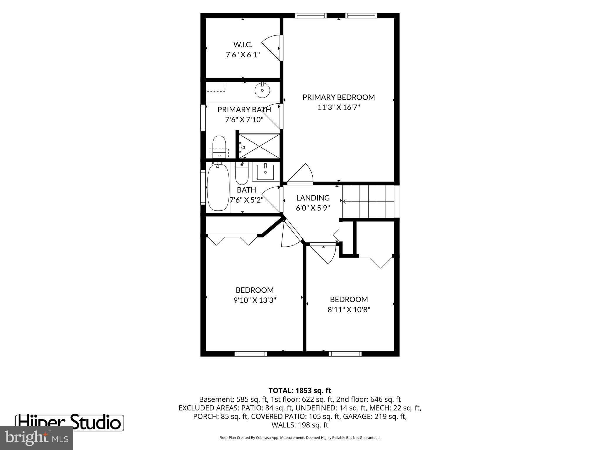 13385 Point Rider Lane Herndon, VA 20171 - Photo 66 of 66 Upper-level Floor Plan