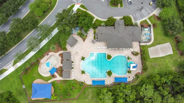 an aerial view of lake residential house with outdoor space