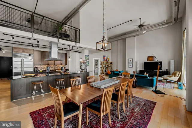 a kitchen with lots of counter top space