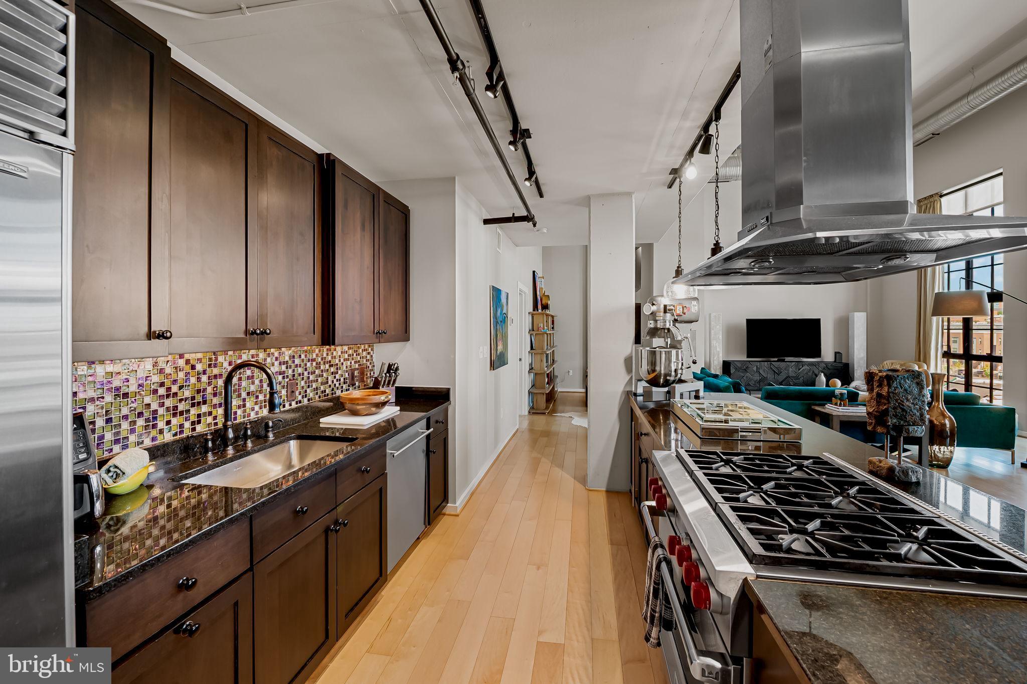 1220 Bank Street, Unit 407 Baltimore, MD 21202 - Photo 17 of 52 a kitchen with lots of counter top space