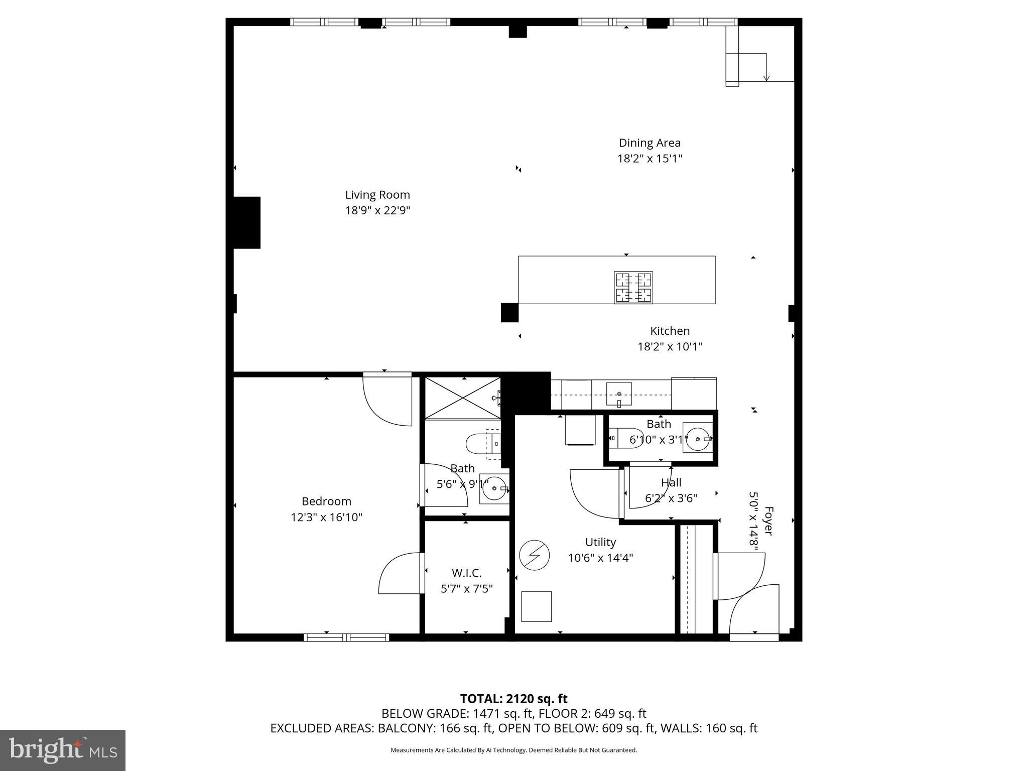 1220 Bank Street, Unit 407 Baltimore, MD 21202 - Photo 52 of 52 a picture of a floor plan