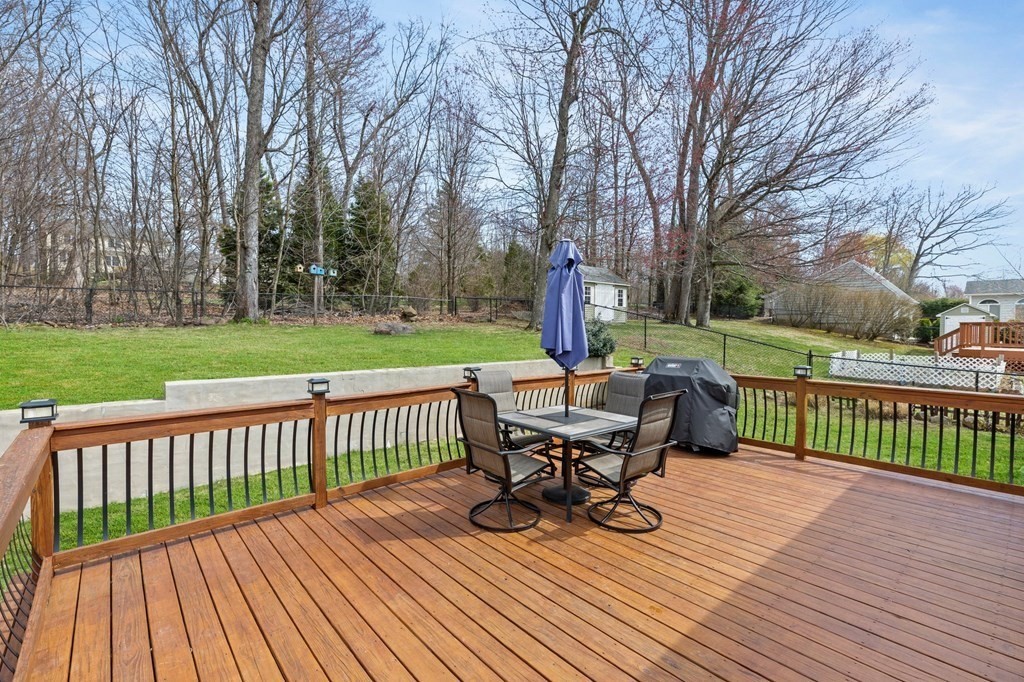 151 Garnet Street Springfield, MA 01129 - Photo 32 of 41 a view of a deck with table and chairs and wooden floor