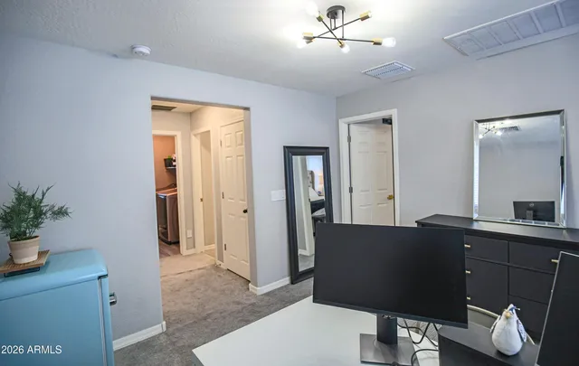 a room with furniture and window