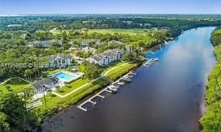 a view of a lake with a mountain