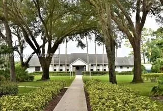 a house view with a garden space