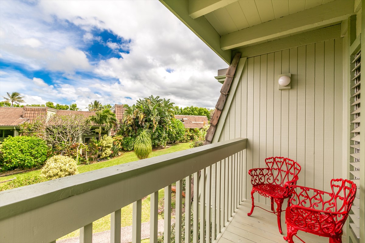 3880 Wyllie Road, Unit 8C Princeville, HI 96722 - Photo 12 of 17 a view of a two chairs in the balcony