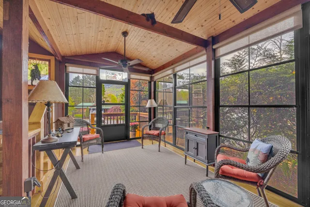 a view of a livingroom with furniture