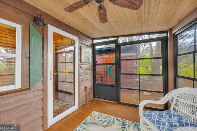 a view of lake and mountain