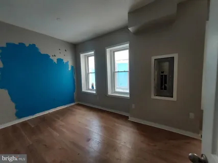 an empty room with a window