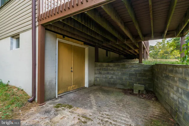 a view of a wooden deck