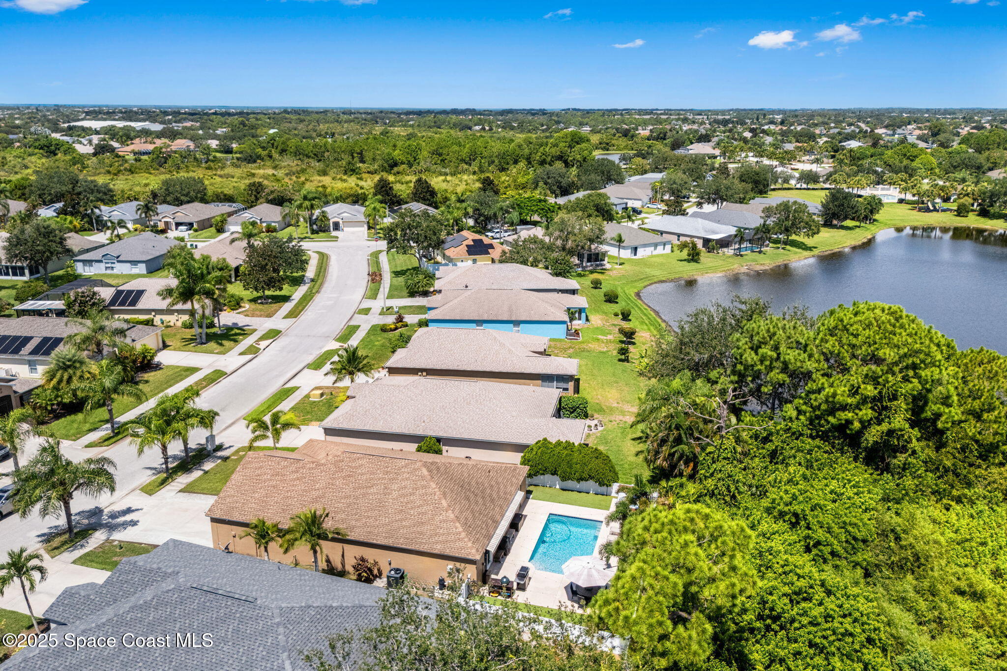 1292 Brumpton Place Rockledge, FL 32955 - Photo 49 of 69 an aerial view of residential houses with outdoor space
