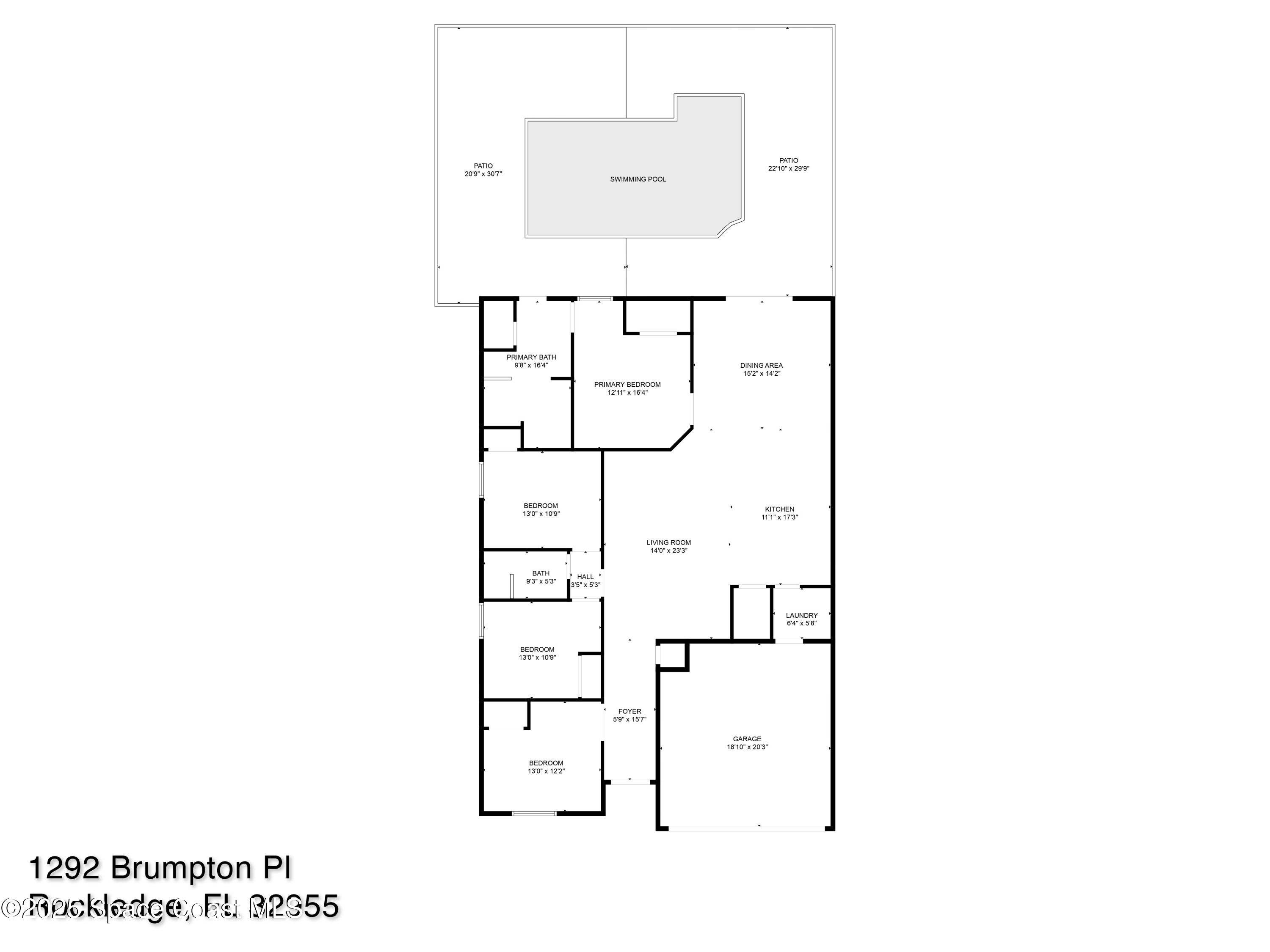 1292 Brumpton Place Rockledge, FL 32955 - Photo 69 of 69 a picture of a bench in front of door