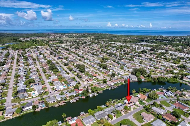 an aerial view of a city