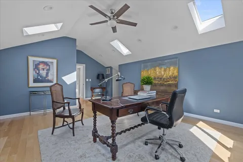 a view of a workspace with furniture