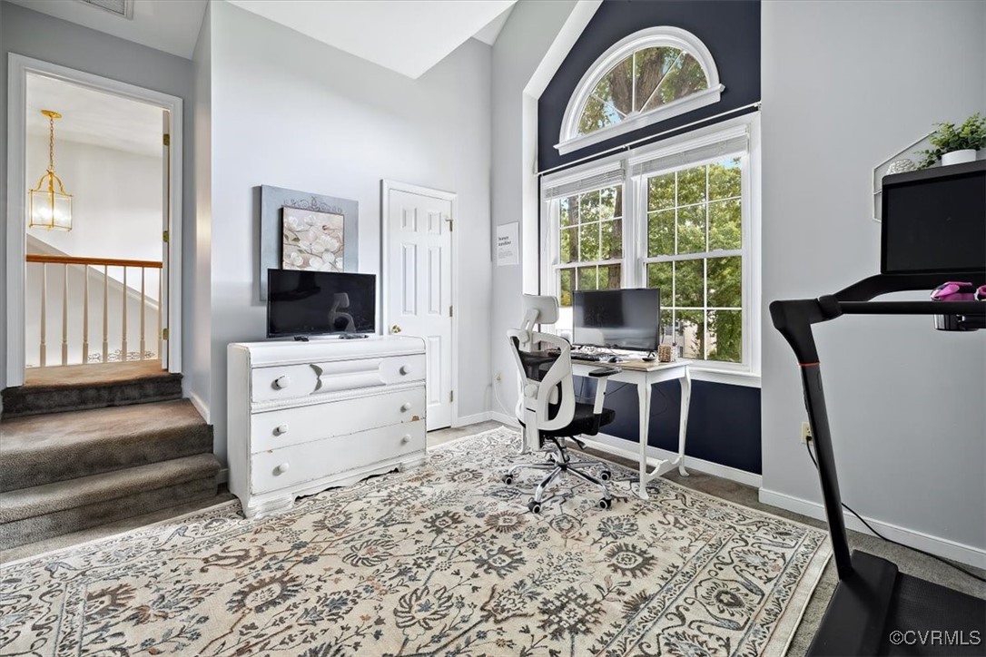 5504 Windy Ridge Court Midlothian, VA 23112 - Photo 25 of 37 a view of a workspace with furniture and a window