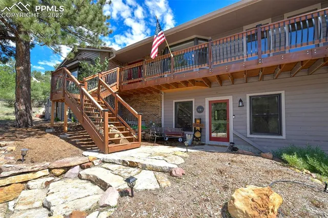 a view of a house with a patio
