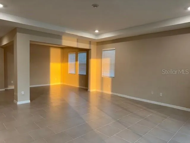 a view of a lake with outside space