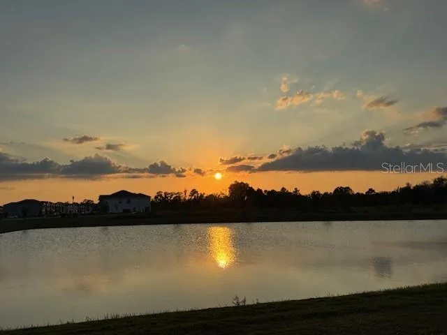 a view of lake and mountain