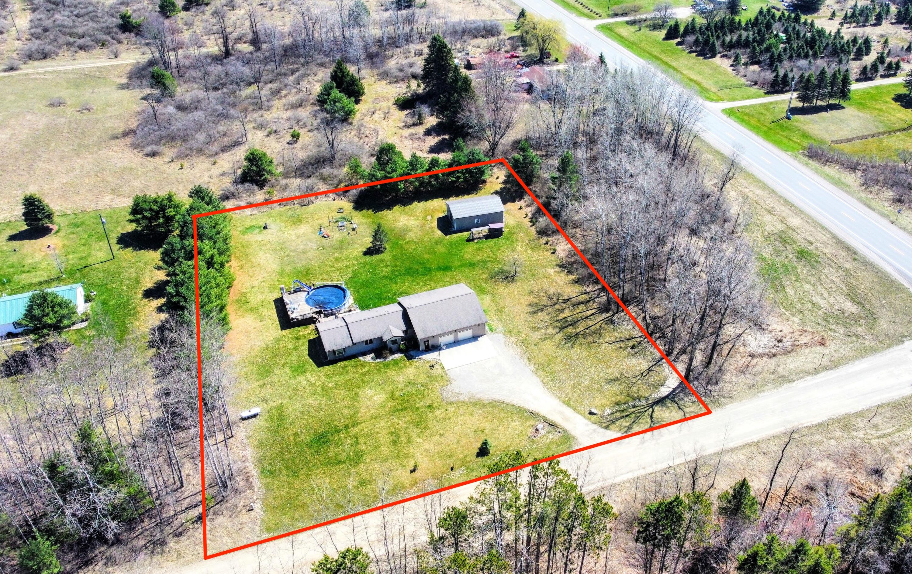 2933 South Sherman Road Remus, MI 49340 - Photo 2 of 31 Sherman Aerial 1