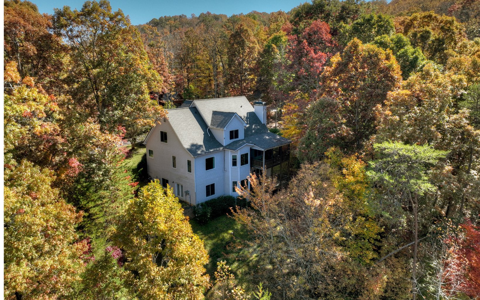 159 Meadowlark Lane Blue Ridge, GA 30513 - Photo 45 of 54 an aerial view of a house with a yard