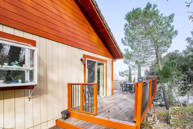 a view of outdoor space with seating area