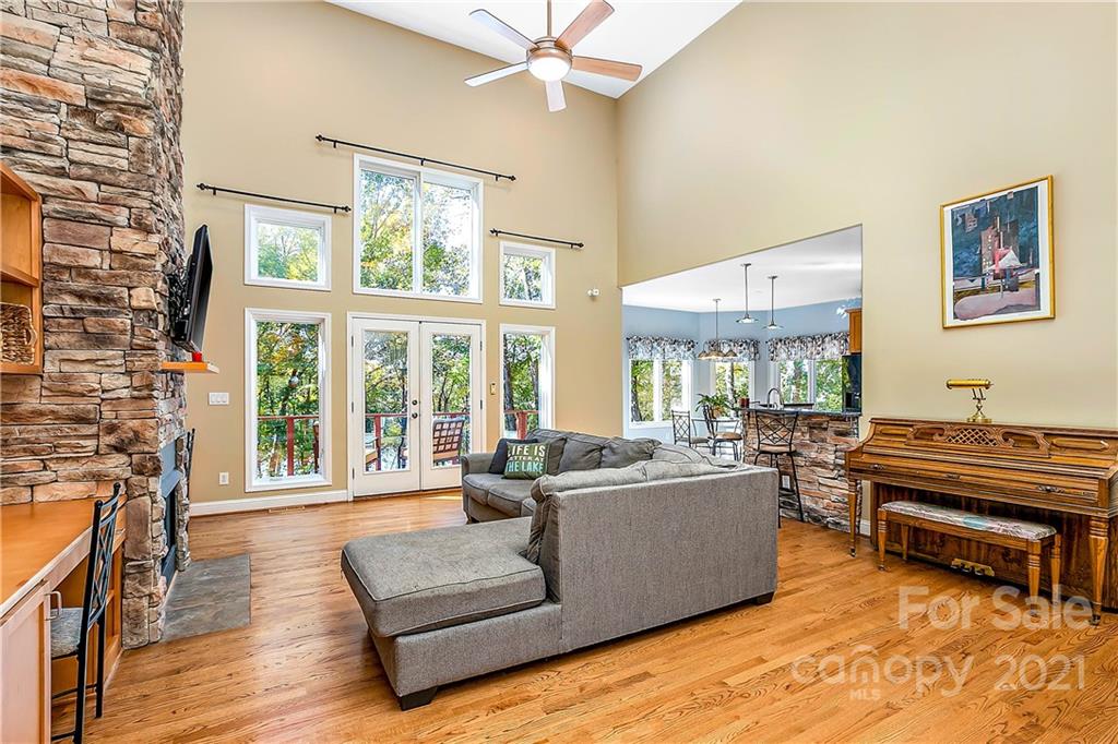 5628 Plantation Ridge Road Charlotte, NC 28214 - Photo 10 of 43 a living room with furniture and a fireplace