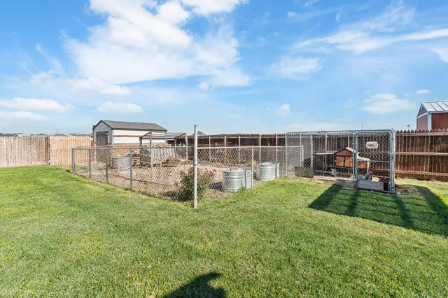 a view of a house with a big yard and a large tree