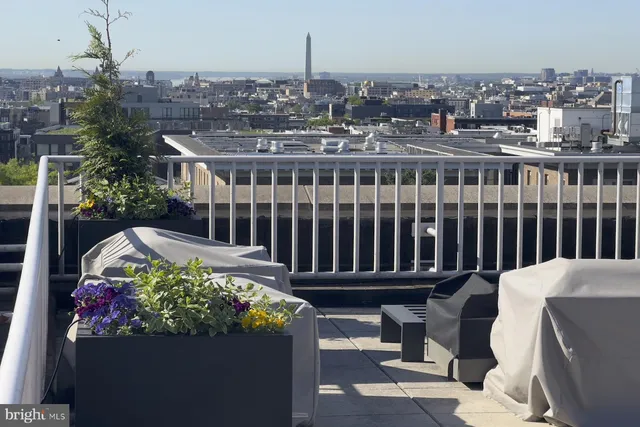 a terrace view with seating space