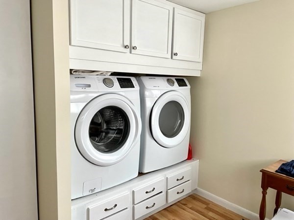 1 B Kittredge Road Shirley, MA 01464 - Photo 8 of 16 a close view of a utility room with dryer and washer
