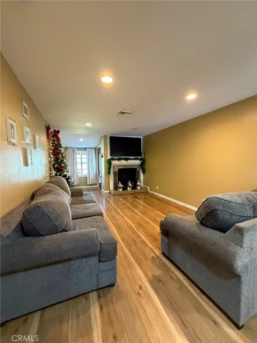 a living room with furniture and a couch