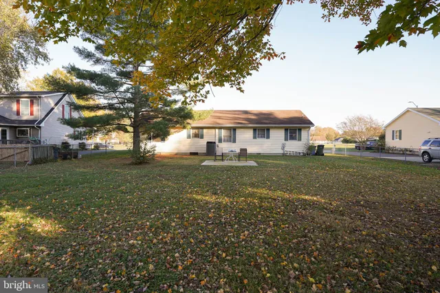 a view of a yard with a tree