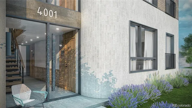 a view of a entryway of the building