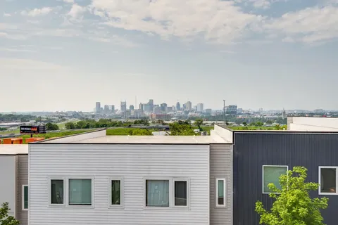 a view of a hallway with entryway