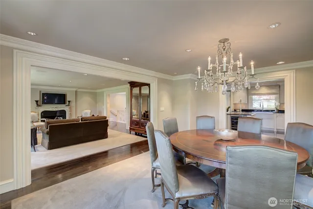 a view of a chairs and table in a kitchen