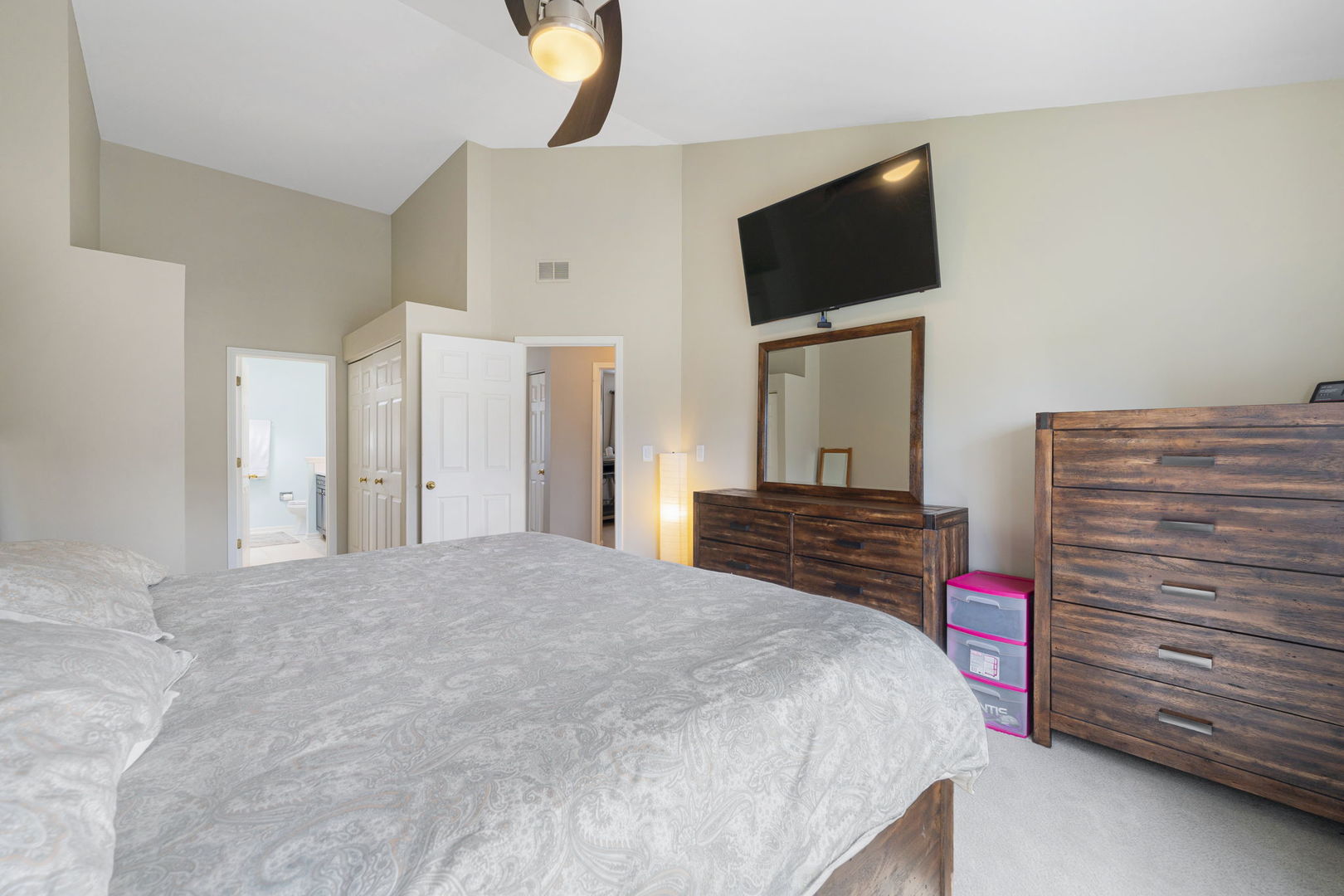 36132 North Springbrook Lane Gurnee, IL 60031 - Photo 18 of 30 a bedroom with a bed and a flat screen tv