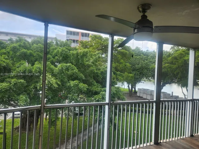 a view of a balcony