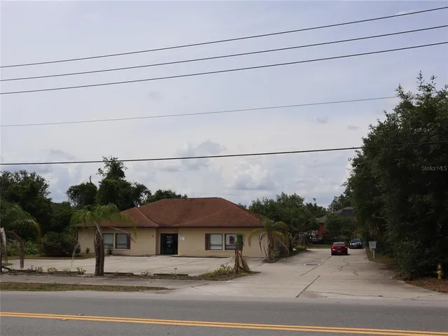 a view of a street with houses