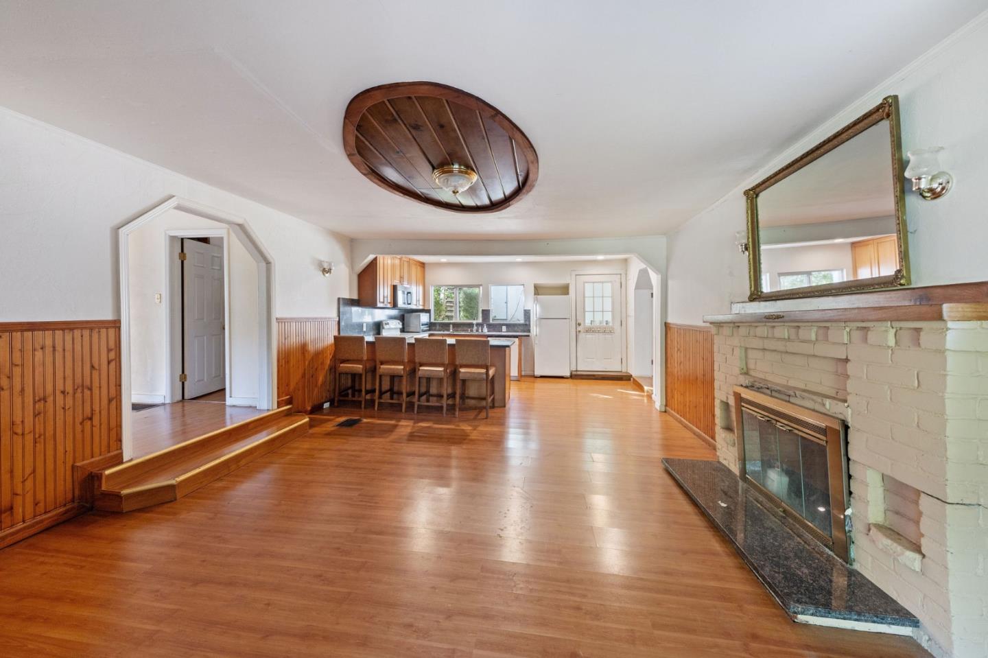 161 Ware Road Woodside, CA 94062 - Photo 28 of 52 wooden floor with fireplace and wooden floor