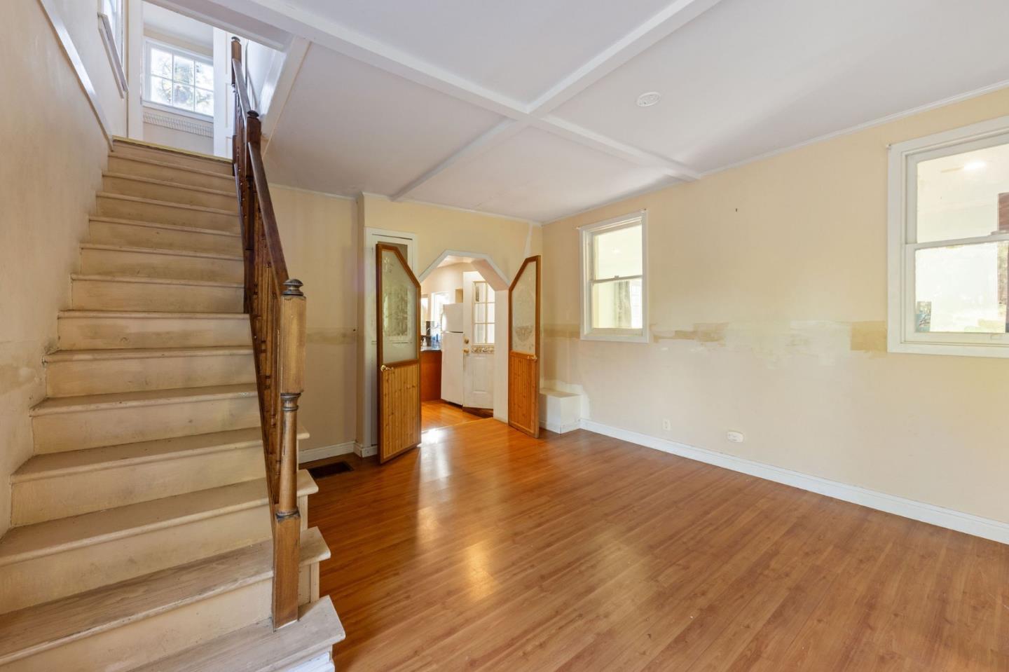 161 Ware Road Woodside, CA 94062 - Photo 45 of 52 a view of an entryway with wooden floor and stairs