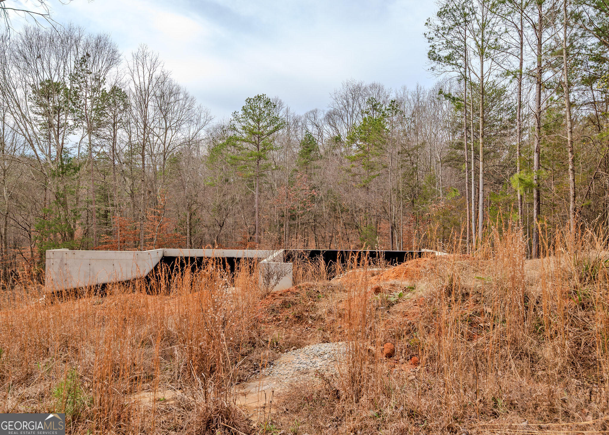 a view of a backyard of the house